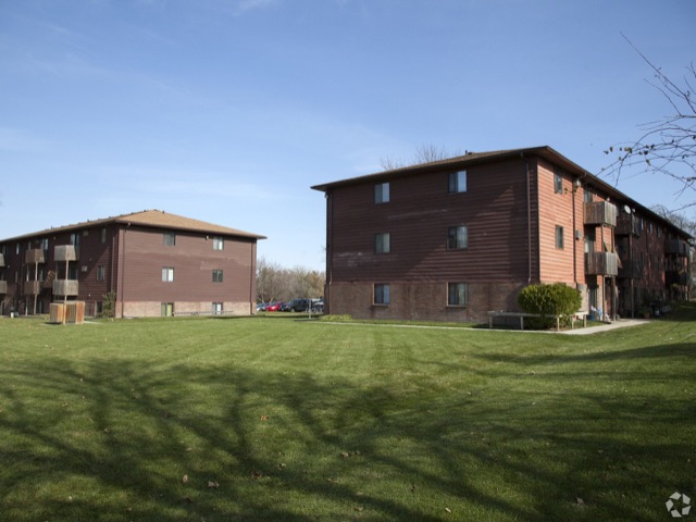 Cypress I buildings and open green space off Hubbell Avenue